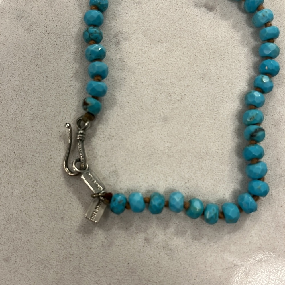 Chan Luu Turquoise Beaded Necklace with Silver and Gold Charms - Picture 3 of 4